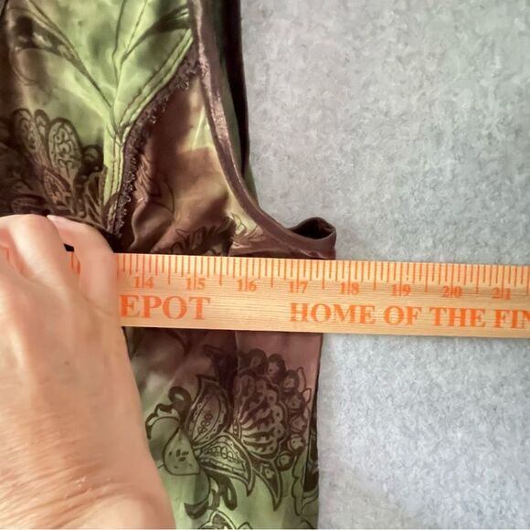 Dress Barn Vintage Satin Tank Top Forest Fairy Large Y2K - Picture 5 of 7